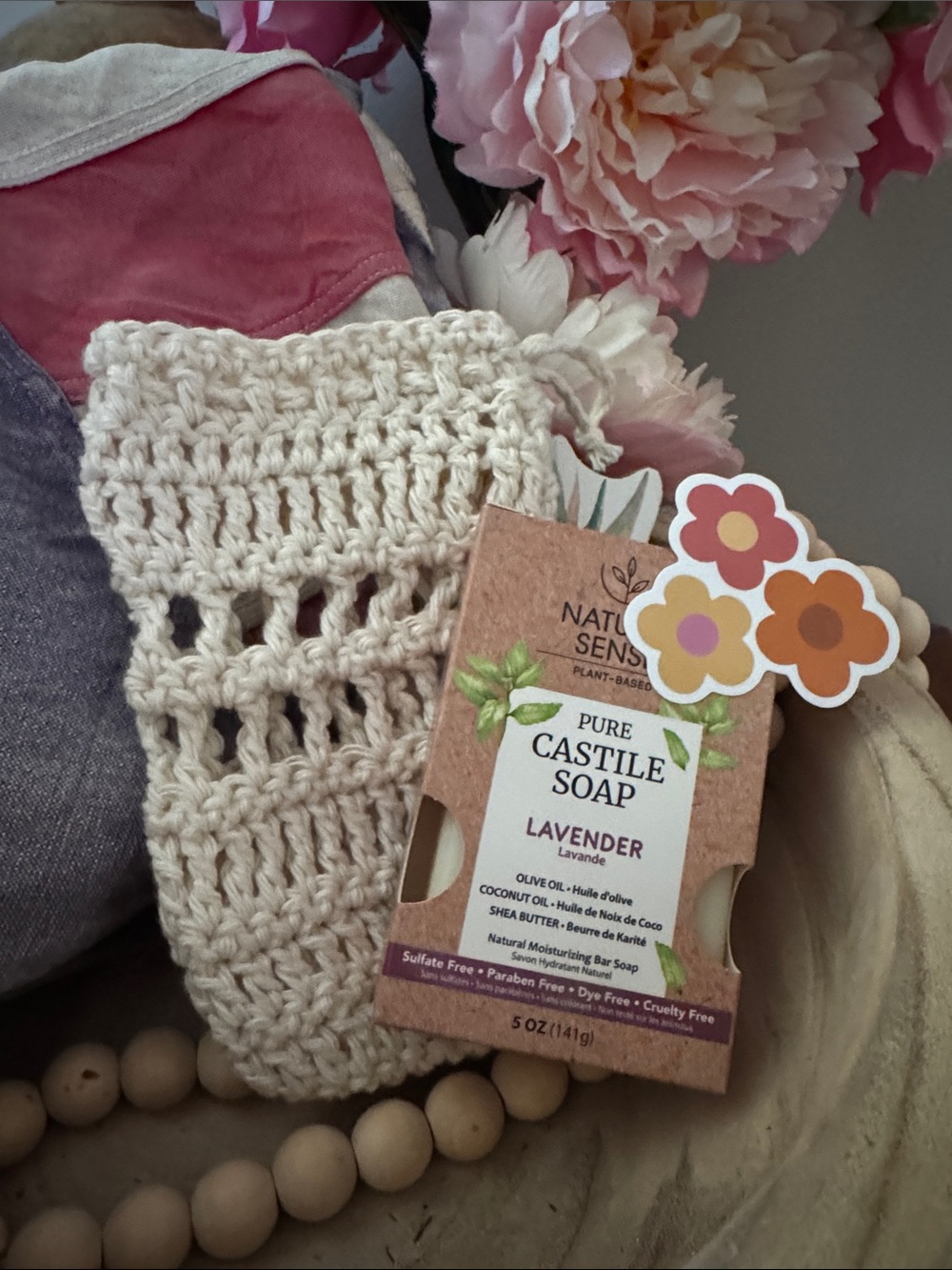 100% cotton Handmade soap bag